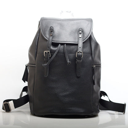 Stylish Genuine Leather Men's Backpack with Roomy Compartments Woyaza