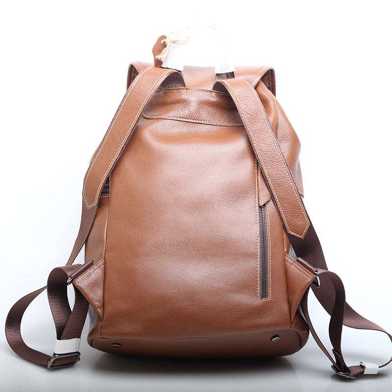 Stylish Genuine Leather Men's Backpack with Ample Space for Essentials Woyaza