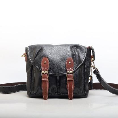Versatile Leather Shoulder Bag Classic Utility woyaza