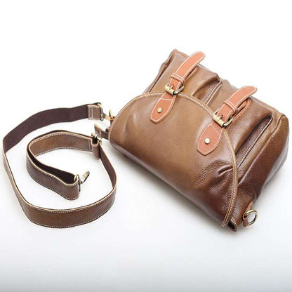 Fashionable Leather Crossbody Bag Retro Feel woyaza