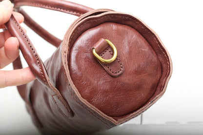 Premium Leather Circle Handbag Woyaza