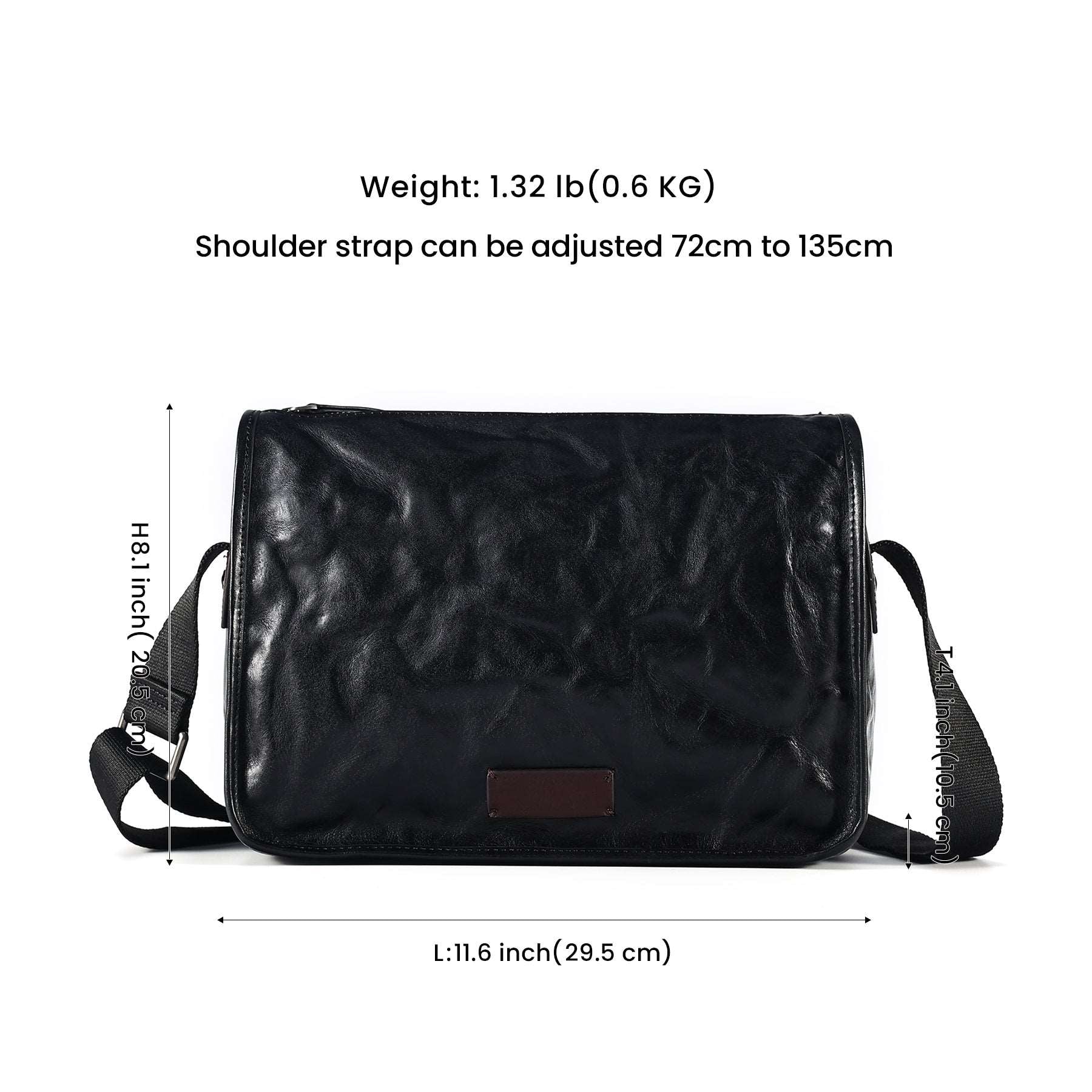 Vintage-inspired Leather Shoulder Bag for Men woyaza