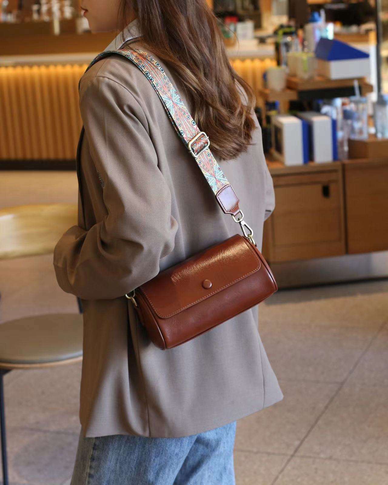 Elegant Soft Leather Crossbody Bag for Women woyaza