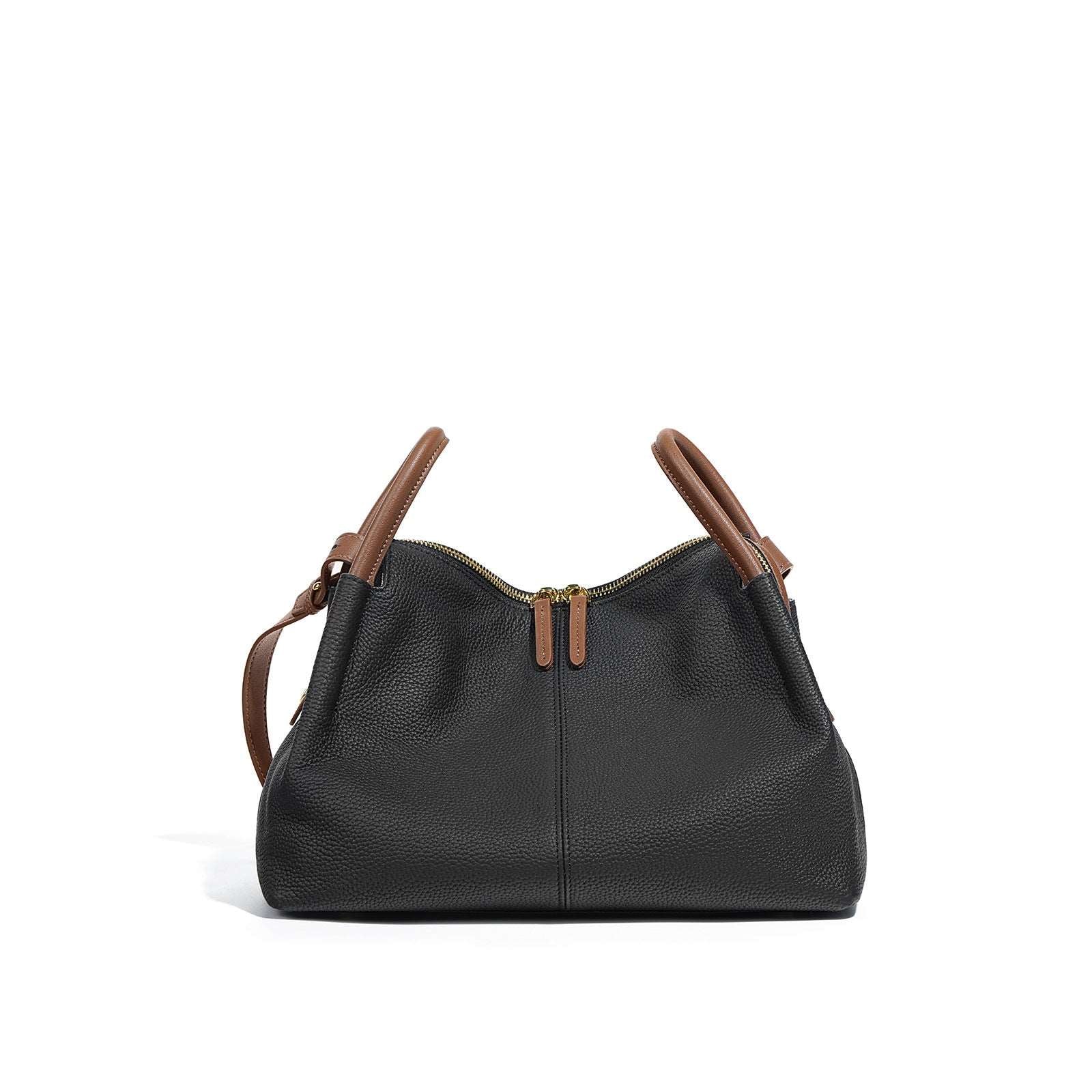 Soft Leather Handbag with Crossbody Strap for Versatile Use