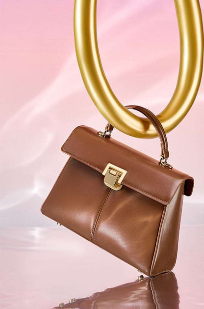 Designer Leather Shoulder Handbag