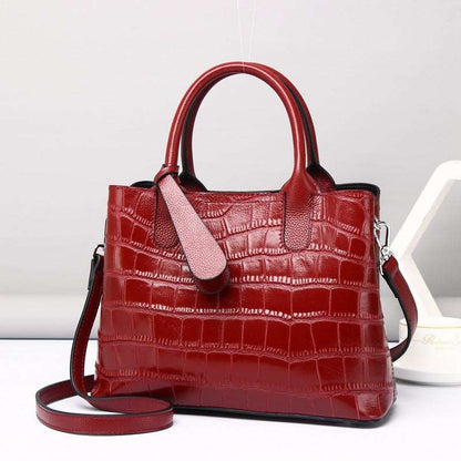 Elegant Leather Female Business Shoulder Bag woyaza