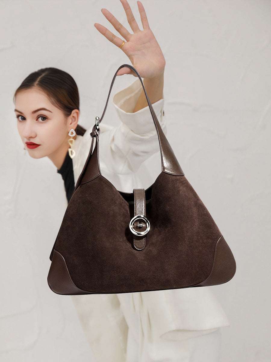 Comfortable Leather Shoulder Bag with Adjustable Strap for Women