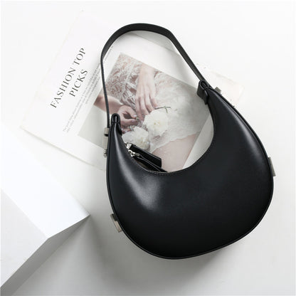 Handcrafted Half Moon Shape Handbag Woyaza