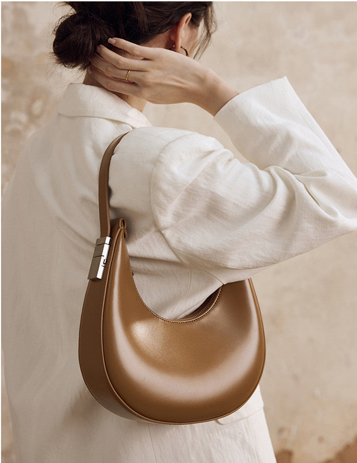 Modern Half Moon Shape Shoulder Bag Woyaza