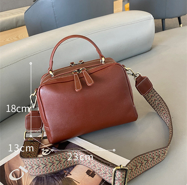 Women's Elegant Leather Crossbody Bag For Work And Shopping