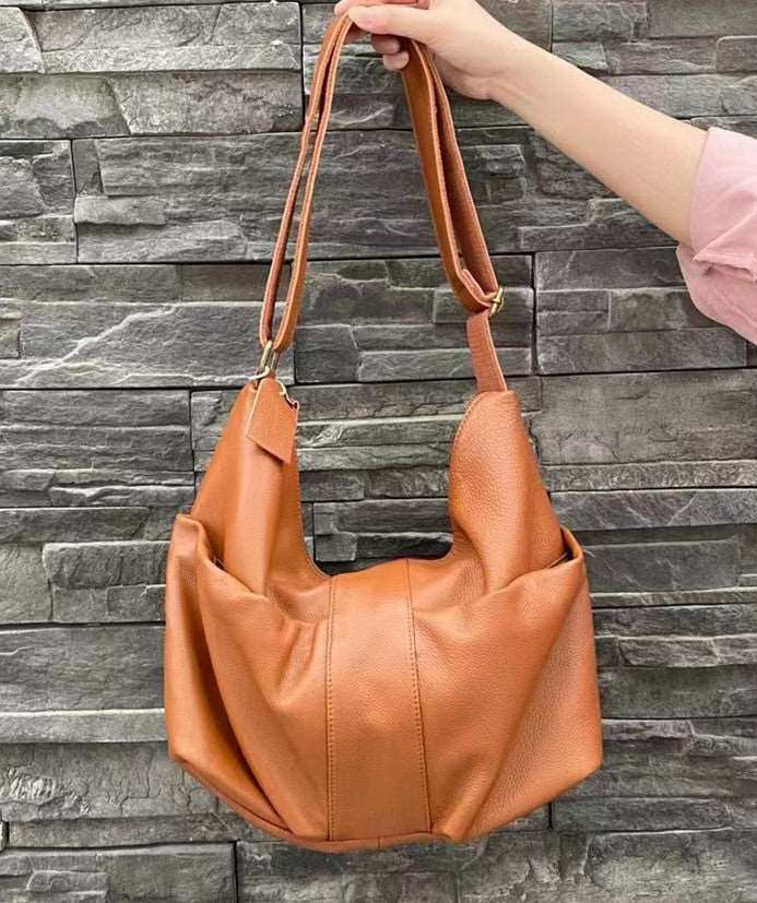 Luxurious Genuine Leather Hobo Shoulder Bag Soft Woyaza