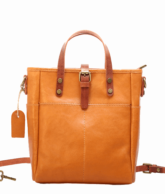 Vintage Leather Women's Work Tote Bag woyaza