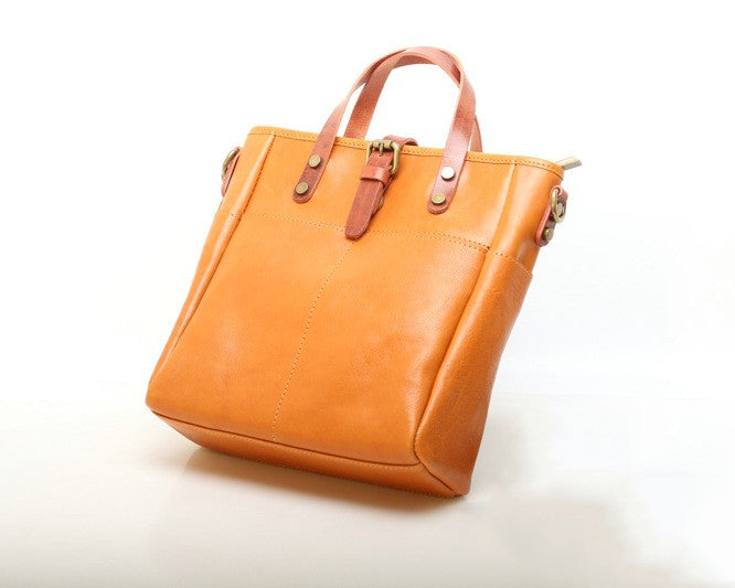 Elegant Retro Leather Work Shoulder Bag woyaza