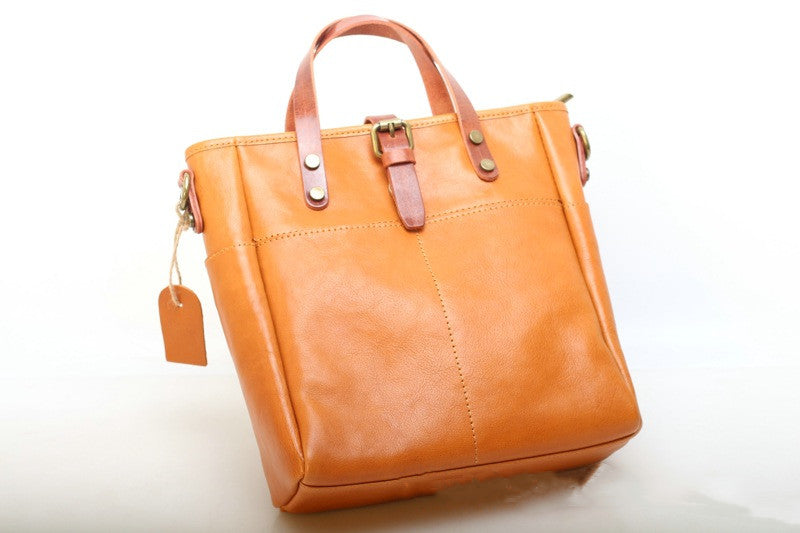 Chic Vintage Leather Women's Work Handbag woyaza