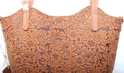 Trendy Retro Leather Shoulder Bag with Embossed Motifs woyaza