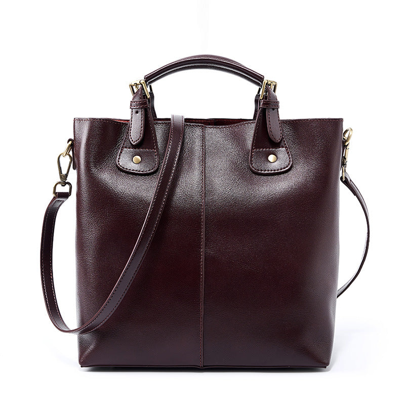 Modern Women's Leather Tote Bag woyaza