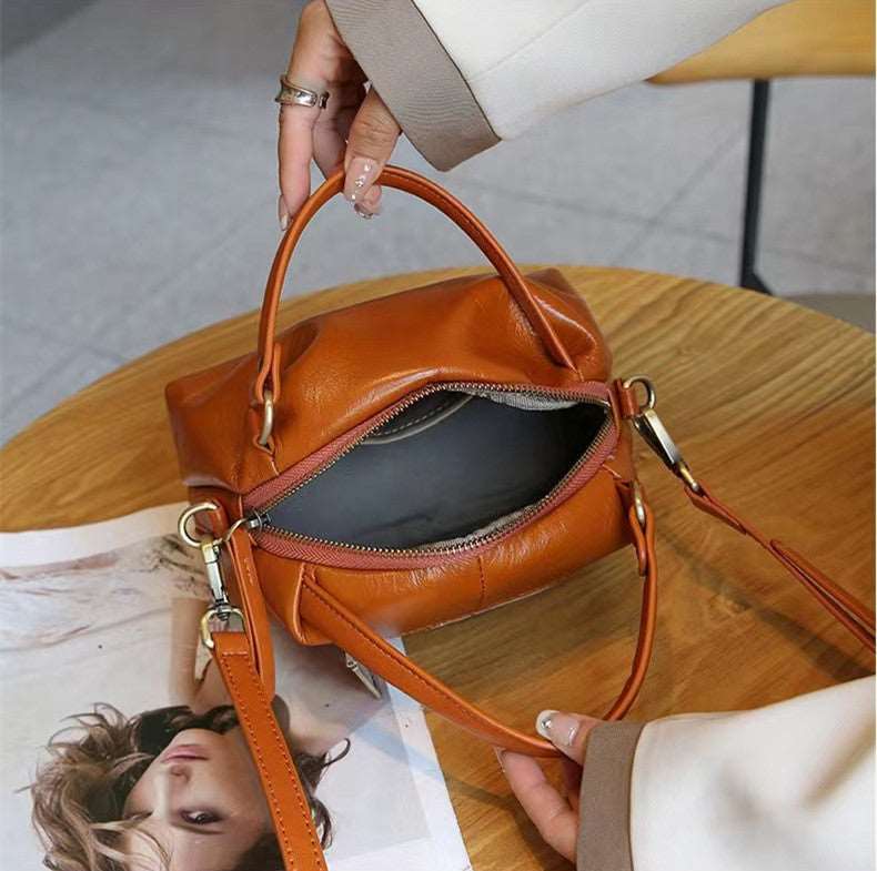 Contemporary Leather Handbag with Strap for Women Woyaza