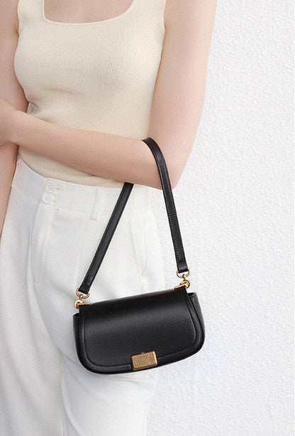 Genuine Leather Single-Shoulder Tote