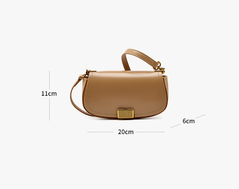 Sleek Genuine Leather Shoulder Purse