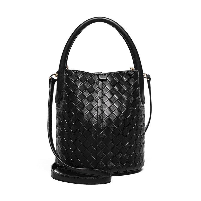 Stylish Leather Bucket Bag