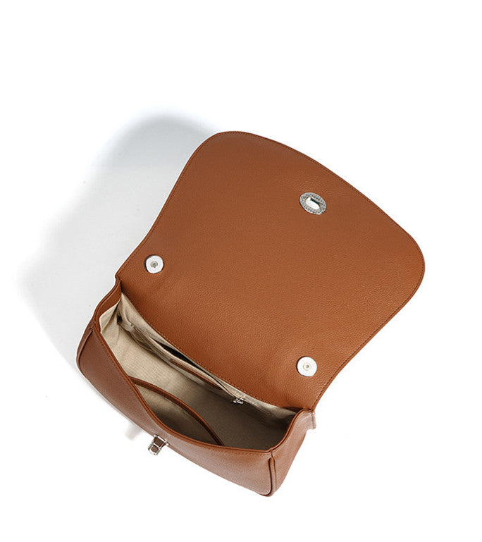 Eco-Friendly Leather Crossbody Saddle Bag for Women