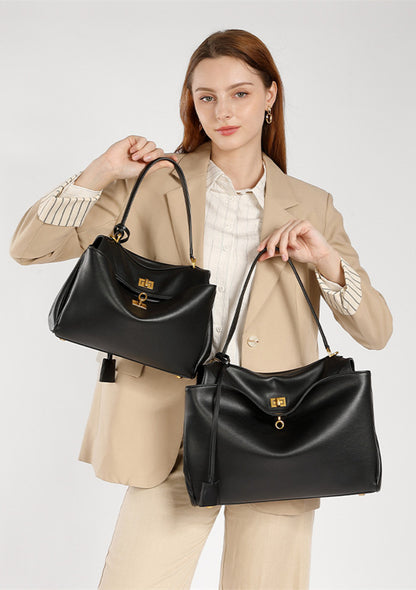 Women’s Leather Shoulder Tote for Work and Leisure