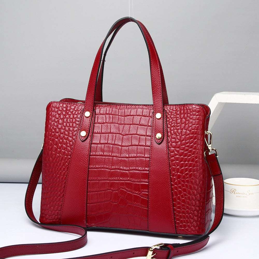 Functional Leather Work Women's Messenger Bag Professional Bag Woyaza
