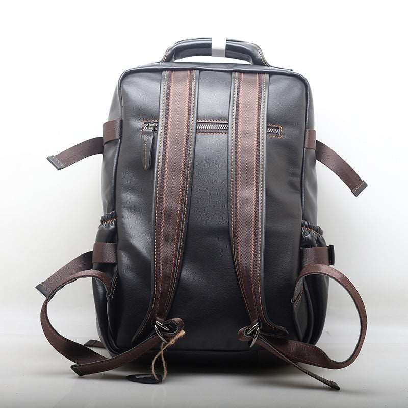 High-Quality Genuine Leather Backpack for Men with Laptop Compartment woyaza