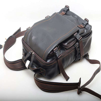 Vintage Leather Backpack for Men with Spacious Interior woyaza