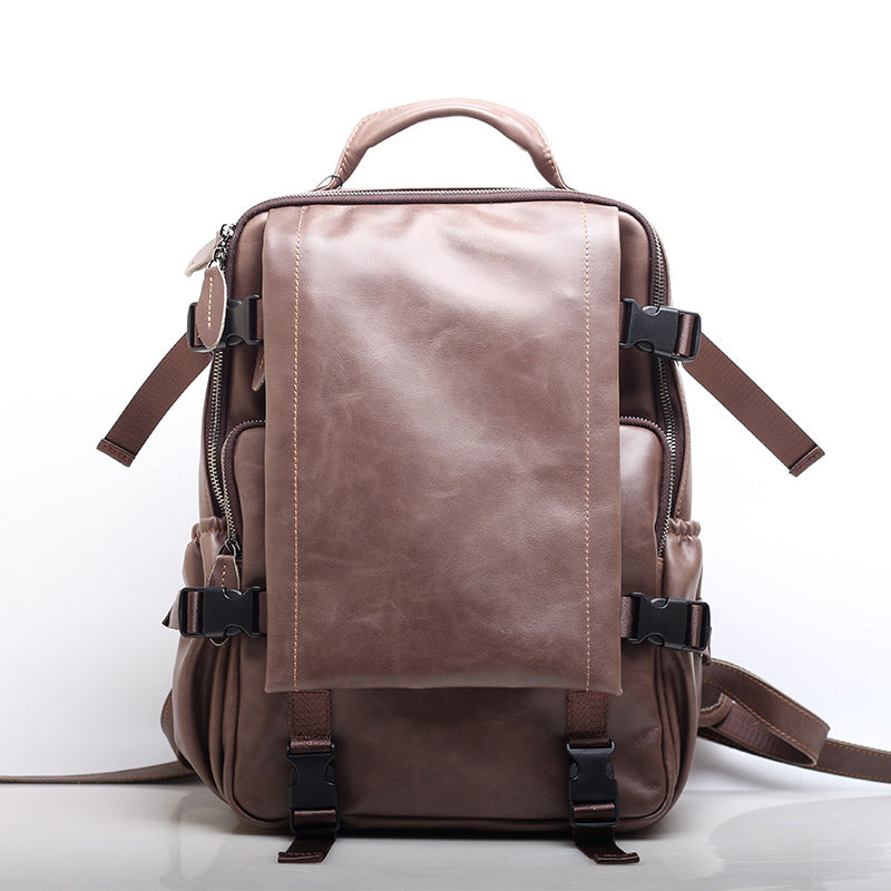 Stylish Genuine Leather Backpack with Unique Design for Men woyaza