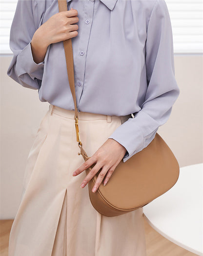Fashionable Genuine Leather Women's Slant Crossbody Bag woyaza