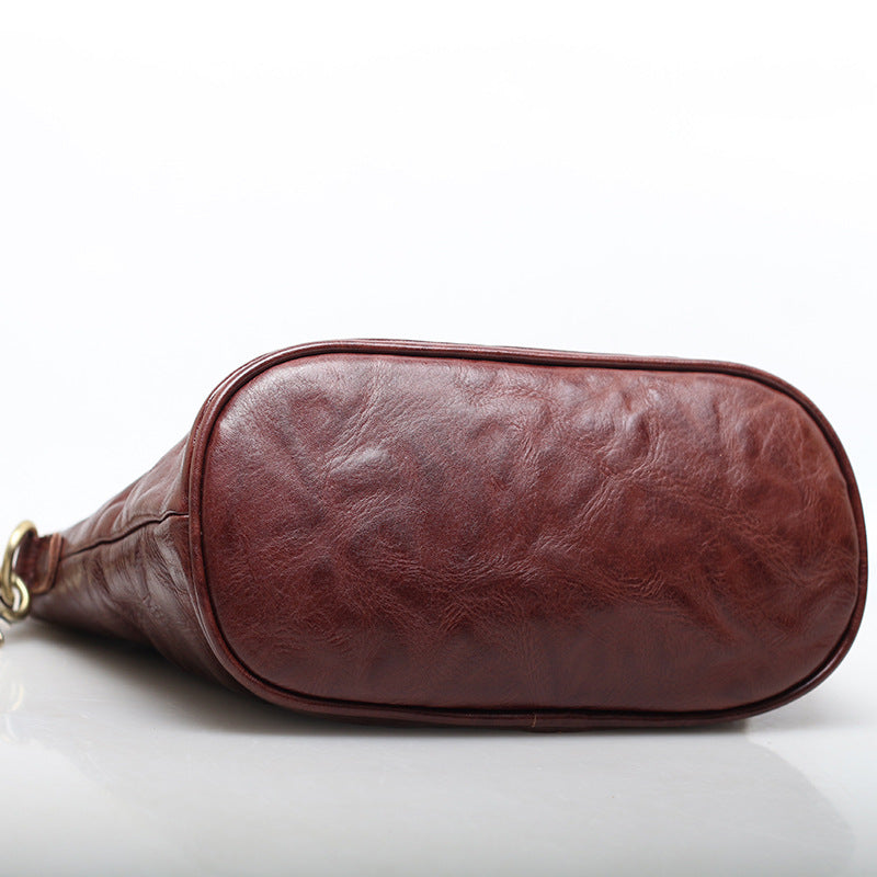 Timeless Vintage Leather Work Shoulder Bag Woyaza