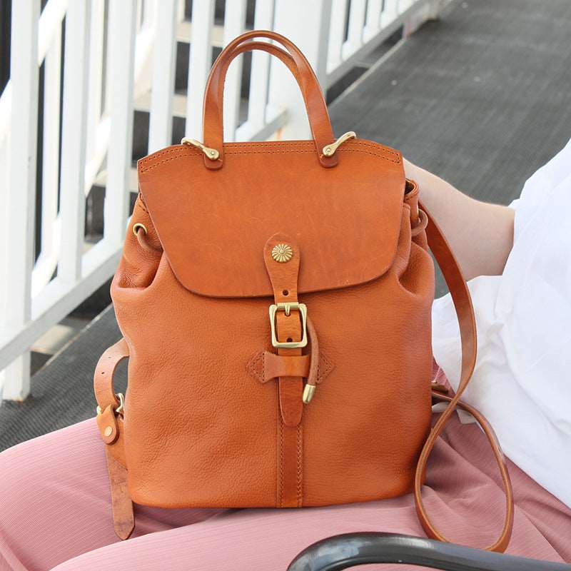 Stylish Handcrafted Leather Travel Backpacks for Women woyaza
