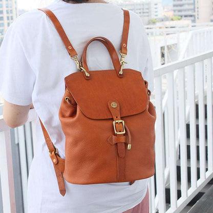 Sophisticated Vintage Leather School Backpacks for Women woyaza