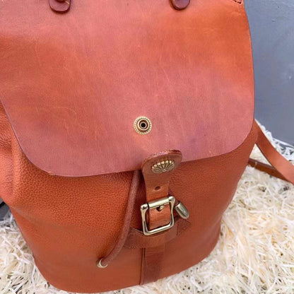 Trendy Retro Leather College Backpacks for Women woyaza