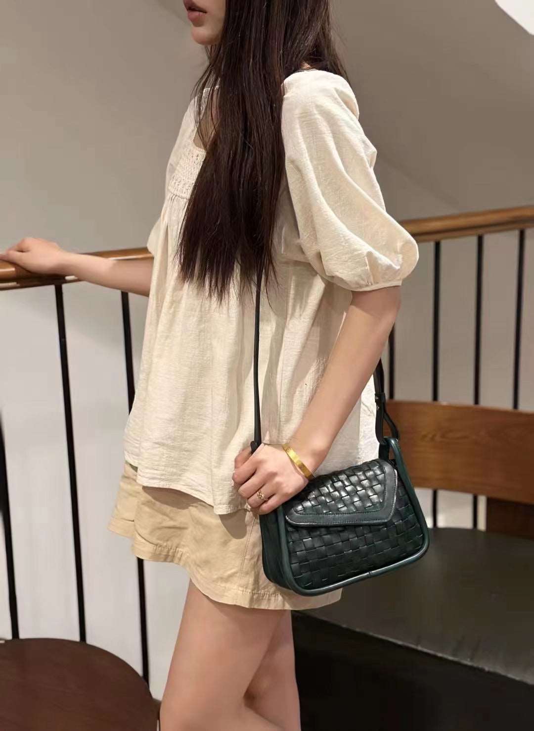 Vintage Handmade Leather Shoulder Bag for Women Woyaza