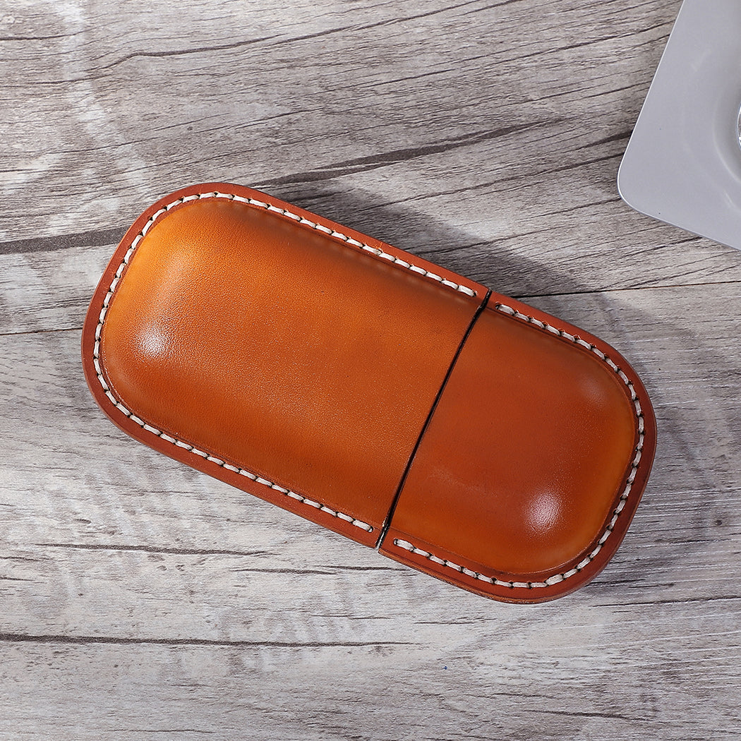 Premium Handcrafted Vintage Leather Eyeglass Case woyaza