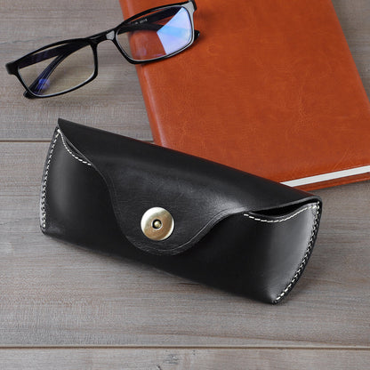 Retro Genuine Leather Glasses Holder woyaza