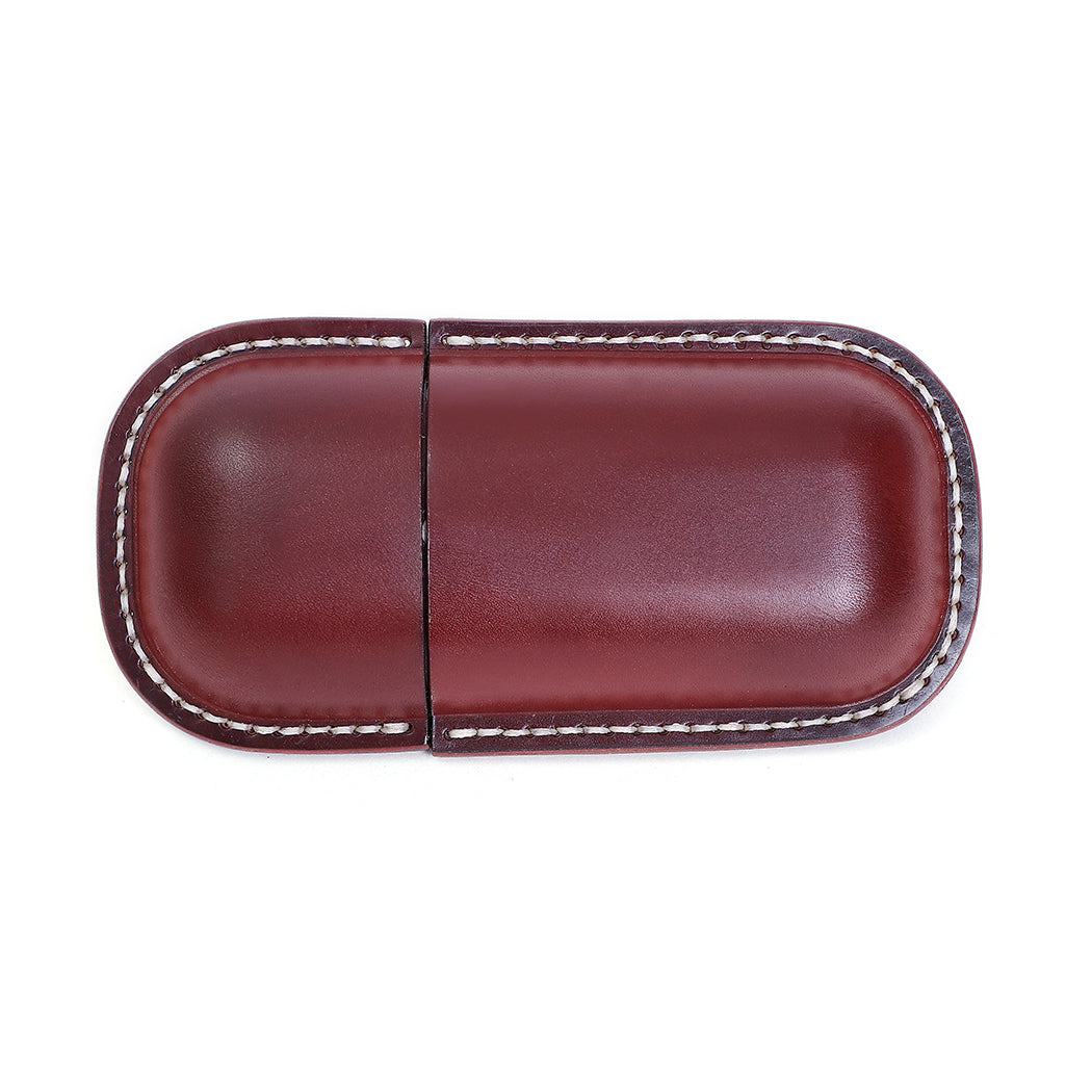 Vintage Inspired Handcrafted Leather Eyeglass Container woyaza