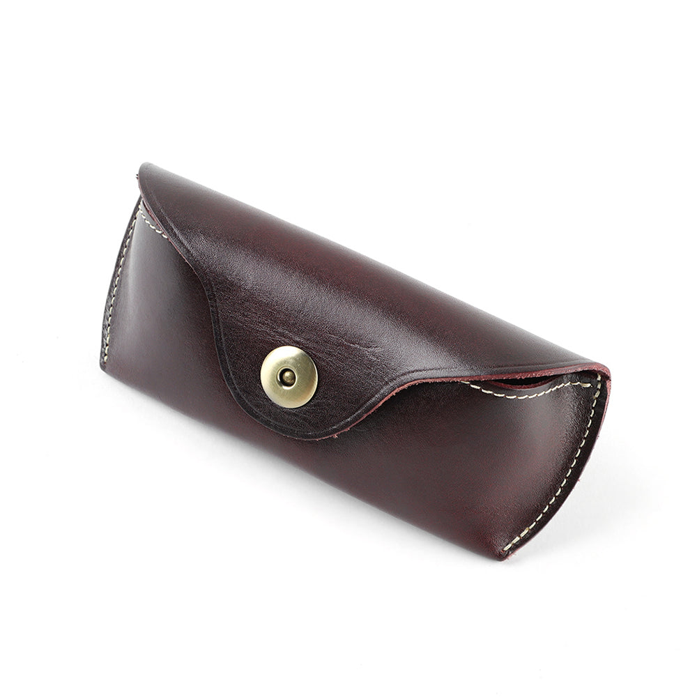 Vintage Inspired Genuine Leather Glasses Case woyaza