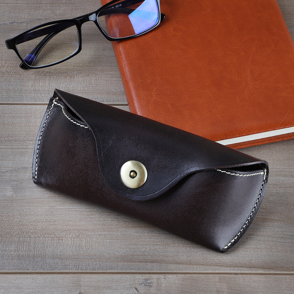 Handmade Leather Eyewear Box woyaza