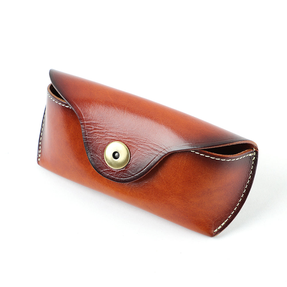 Retro Leather Eyeglass Protective Case woyaza