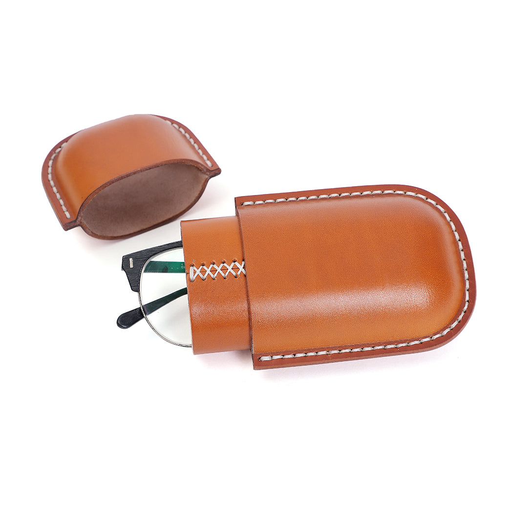 High-Quality Handmade Vintage Leather Eyeglass Holder woyaza