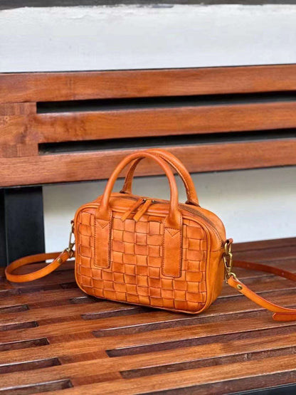 Luxurious Handmade Leather Bucket Bag Woyaza