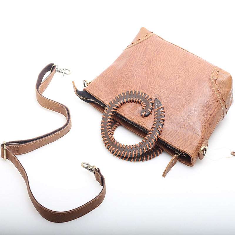 Sophisticated Vintage Leather Work Bag for Ladies Woyaza