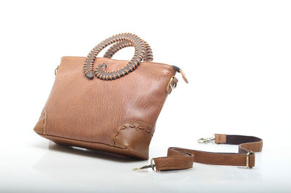 Elegant Retro Leather Handbag for Women Woyaza