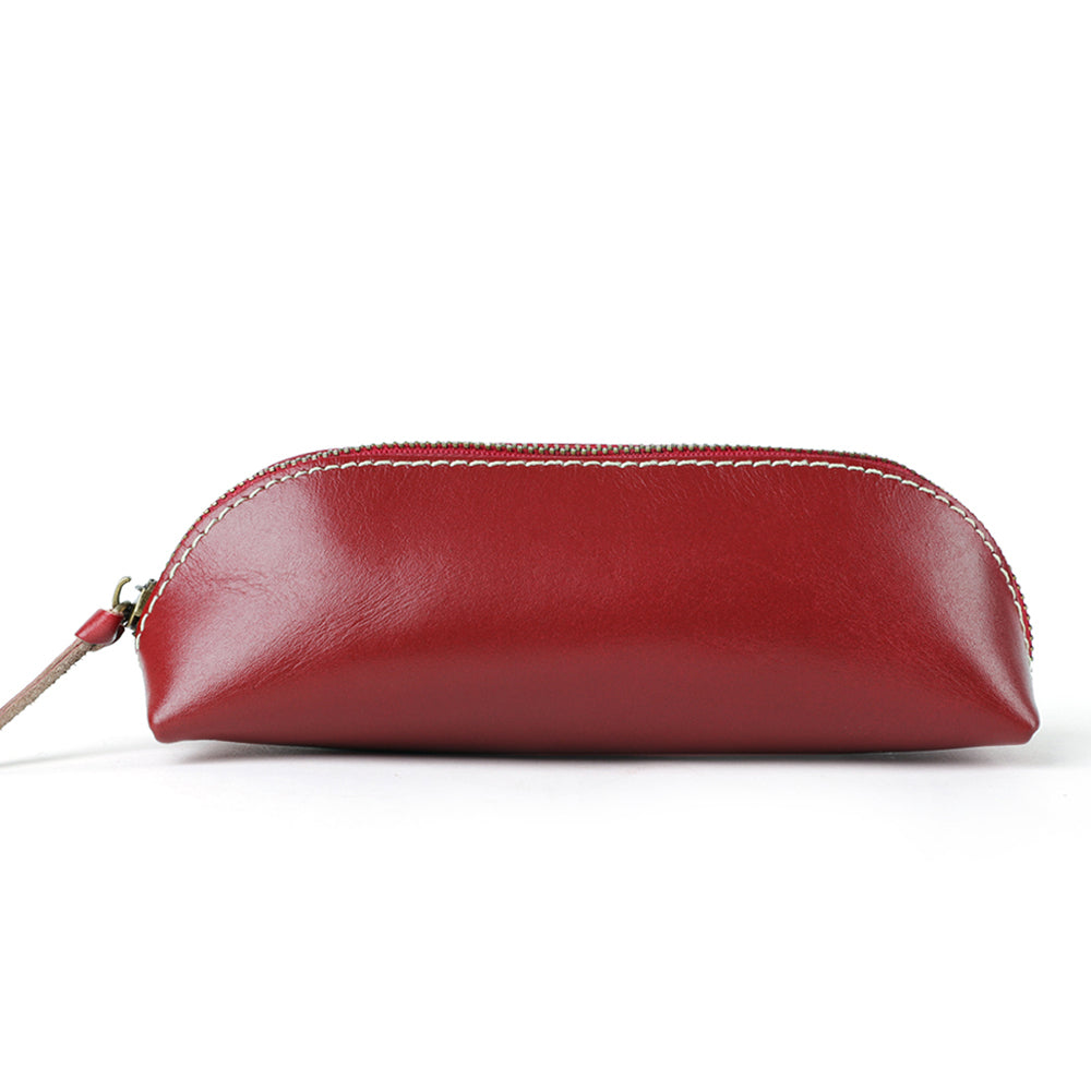 Classic Style Leather Glasses Sleeve Pencil Bag woyaza