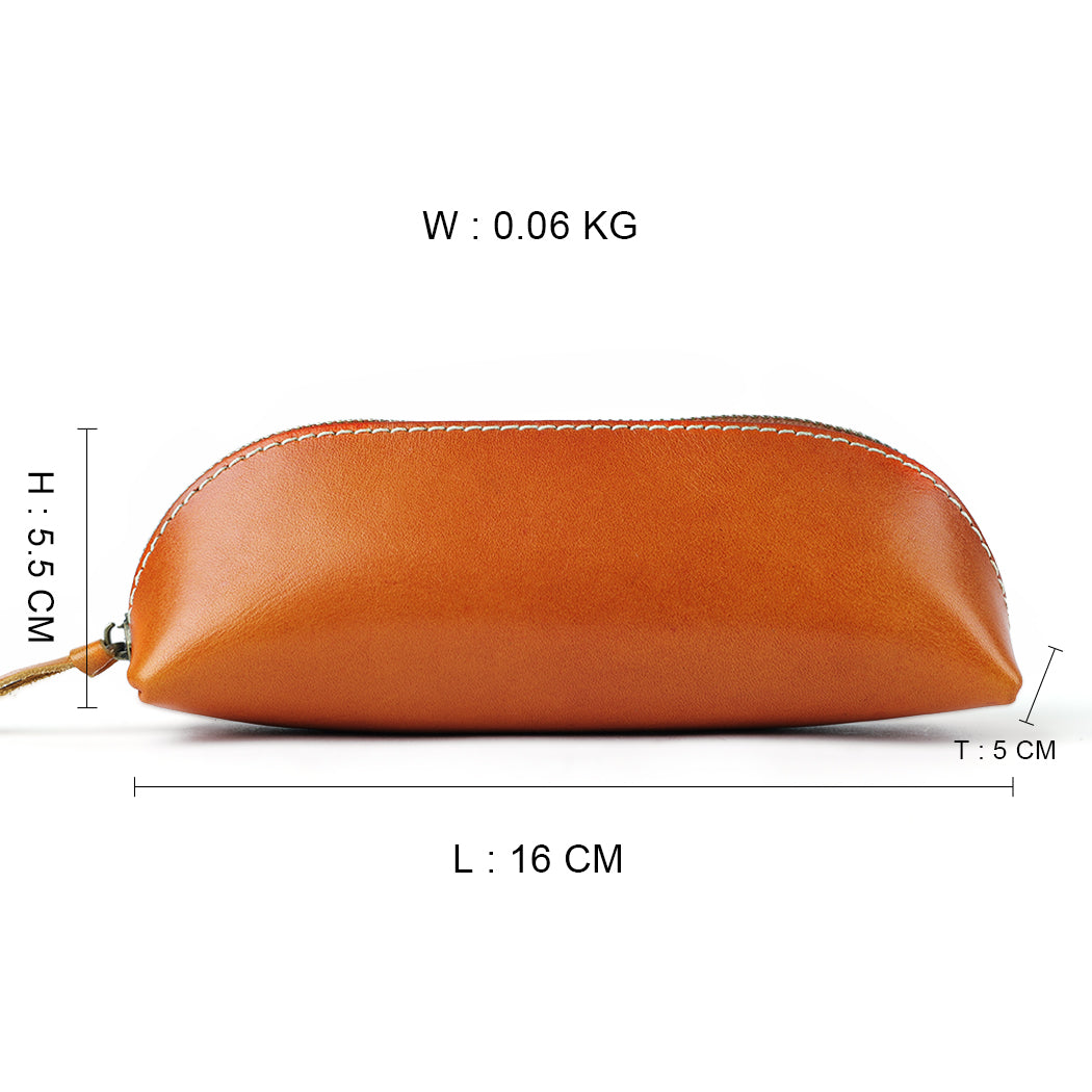 Handcrafted Leather Glasses Cover Pen Case woyaza