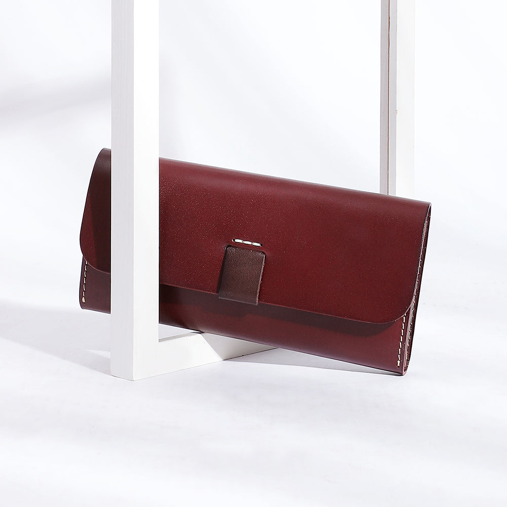 Handcrafted Long Leather Wallet for Ladies woyaza