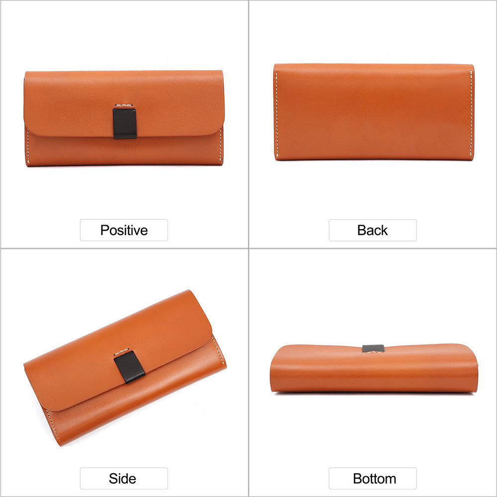 Classic Long Leather Wallet for Ladies woyaza